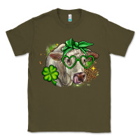 Army Green Charolais St. Patrick's Day Classic Tee - OliviaCreatesArt