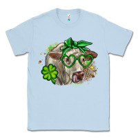 Dusty Blue Charolais St. Patrick's Day Classic Tee - OliviaCreatesArt