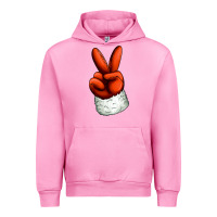 Fuchsia Pink Christmas peace hand Urban Hoodie - Jasminsmagicworld