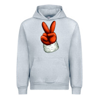 Heather Grey Christmas peace hand Urban Hoodie - Jasminsmagicworld
