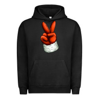 Pigment Black Christmas peace hand Urban Hoodie - Jasminsmagicworld