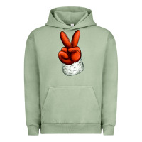 Pigment Oil Green Christmas peace hand Urban Hoodie - Jasminsmagicworld