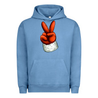 Pigment Pebble Blue Christmas peace hand Urban Hoodie - Jasminsmagicworld