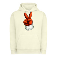 Pigment Pistachio Christmas peace hand Urban Hoodie - Jasminsmagicworld