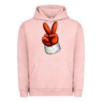 Pigment Salmon Christmas peace hand Urban Hoodie - Jasminsmagicworld