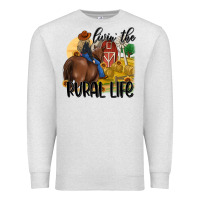 Oatmeal Heather livin the rural life Premium Sweatshirt - MaliasSmallBusiness