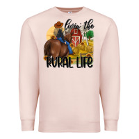 Pale Pink livin the rural life Premium Sweatshirt - MaliasSmallBusiness