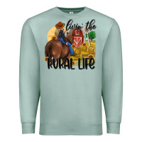 Seafoam livin the rural life Premium Sweatshirt - MaliasSmallBusiness