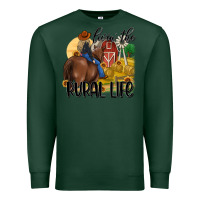 Sports Green livin the rural life Premium Sweatshirt - MaliasSmallBusiness