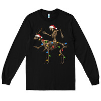 Black skeleton deer santa Long Sleeve Tee - FaDigitalArtStudio
