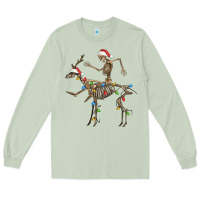 Matcha skeleton deer santa Long Sleeve Tee - FaDigitalArtStudio