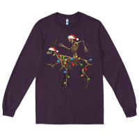 Plum skeleton deer santa Long Sleeve Tee - FaDigitalArtStudio