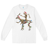 White skeleton deer santa Long Sleeve Tee - FaDigitalArtStudio