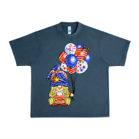 Midnight Navy patriotic gnome balloon Urban Heavy Tee - BarkalooDesign
