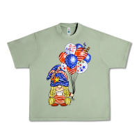 Oil Green patriotic gnome balloon Urban Heavy Tee - BarkalooDesign