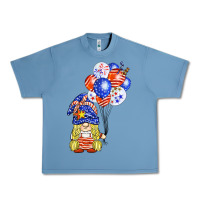 Pebble Blue patriotic gnome balloon Urban Heavy Tee - BarkalooDesign
