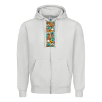 Dove Grey Fall Gnomes Zipper Hoodie - Artiststas
