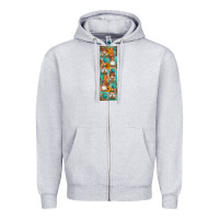 Heather Grey Fall Gnomes Zipper Hoodie - Artiststas