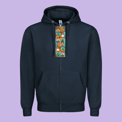 Fall Gnomes Zipper Hoodie Designed By Artiststas