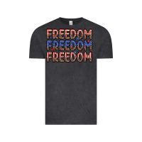 Vintage Black freedom freedom freedom Vintage Tee - Zillion Design Studio