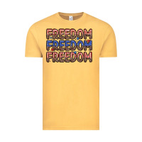 Vintage Mustard freedom freedom freedom Vintage Tee - Zillion Design Studio