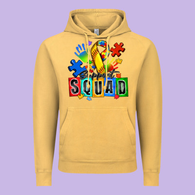 Softball Support Squad Autism Vintage Hoodie Designed By Zillion Design Studio