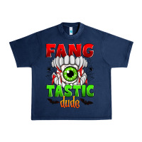 Navy fang tastic dude Urban Heavy Tee - Zillion Design Studio