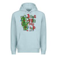Blue Mist jesus fills my cup psalm 25 5 Premium Hoodie - MaliasSmallBusiness