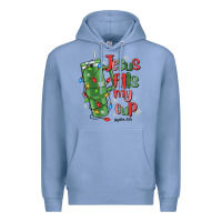 Colony Blue jesus fills my cup psalm 25 5 Premium Hoodie - MaliasSmallBusiness