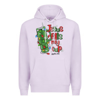 Lilac jesus fills my cup psalm 25 5 Premium Hoodie - MaliasSmallBusiness