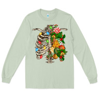 Matcha skeleton chest christmas Long Sleeve Tee - FaDigitalArtStudio