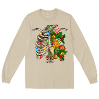 Mushroom skeleton chest christmas Long Sleeve Tee - FaDigitalArtStudio