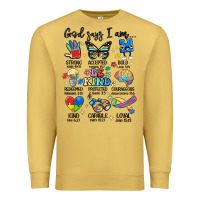 God Says  Am Autism Premium Sweatshirt | Teevron
