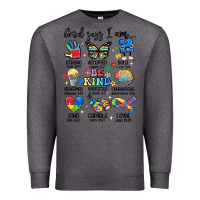 Charcoal Heather god says  am autism Premium Sweatshirt - MaliasSmallBusiness