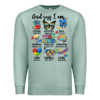 Seafoam god says  am autism Premium Sweatshirt - MaliasSmallBusiness