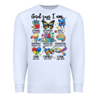 White god says  am autism Premium Sweatshirt - MaliasSmallBusiness