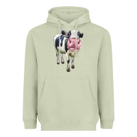 Matcha Cute Holstein Heavyweight Hoodie - LillyAllenDesigns