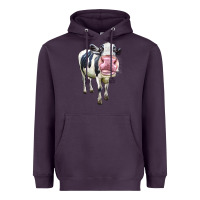 Plum Cute Holstein Heavyweight Hoodie - LillyAllenDesigns