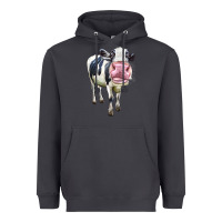 Smoke Cute Holstein Heavyweight Hoodie - LillyAllenDesigns
