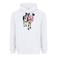White Cute Holstein Heavyweight Hoodie - LillyAllenDesigns