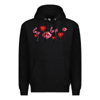 Black love and  love balloons Premium Hoodie - AdoDesignShop