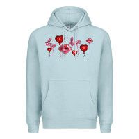 Blue Mist love and  love balloons Premium Hoodie - AdoDesignShop