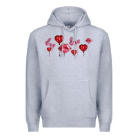 Heather Grey love and  love balloons Premium Hoodie - AdoDesignShop