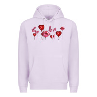 Lilac love and  love balloons Premium Hoodie - AdoDesignShop