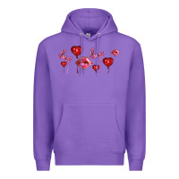 Purple love and  love balloons Premium Hoodie - AdoDesignShop