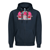 Navy gnomies valentines day Zipper Hoodie - JahusDesignShop