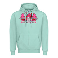 Seafoam gnomies valentines day Zipper Hoodie - JahusDesignShop