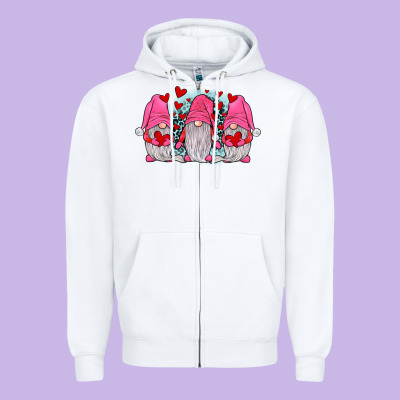 Gnomies Valentines Day Zipper Hoodie Designed By Jahusdesignshop