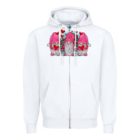 White gnomies valentines day Zipper Hoodie - JahusDesignShop