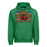Emerald with god all things are possible lady of guadalupe Urban Hoodie - Jasminsmagicworld